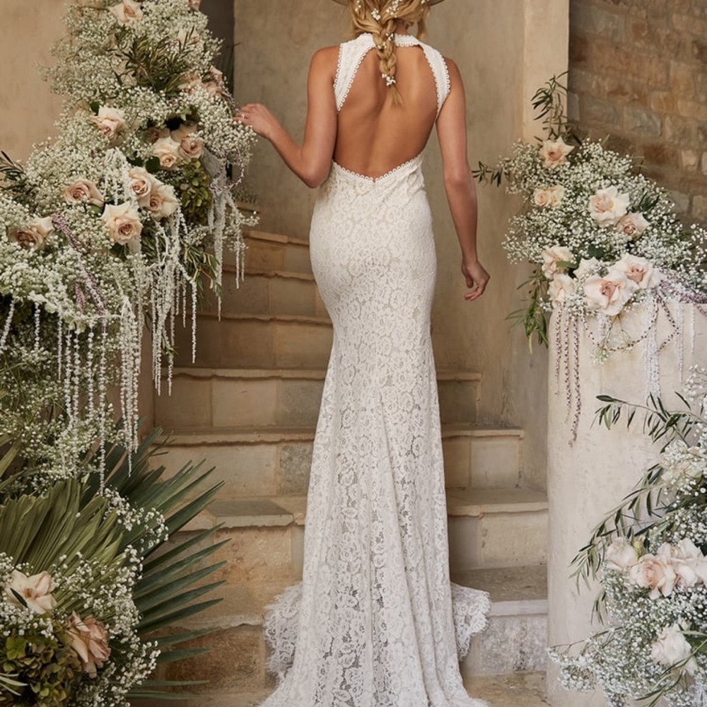 NEW! Lulu’s Love Everlasting White Floral Lace Mermaid Maxi Dress